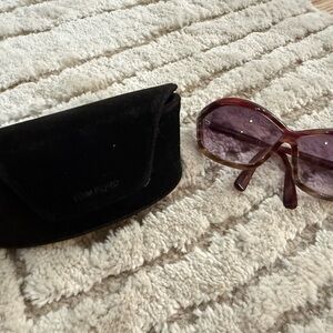 Tom Ford Red and Black Sunglasses